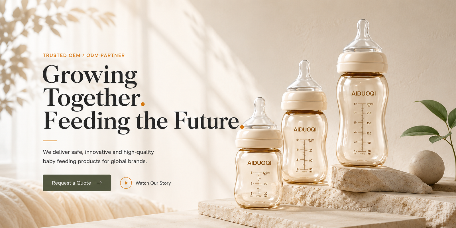 AIDUOQI baby feeding products hero