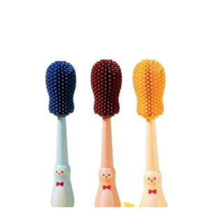 OEM 3-in-1 Cartoon Penguin Baby Bottle Brush Set