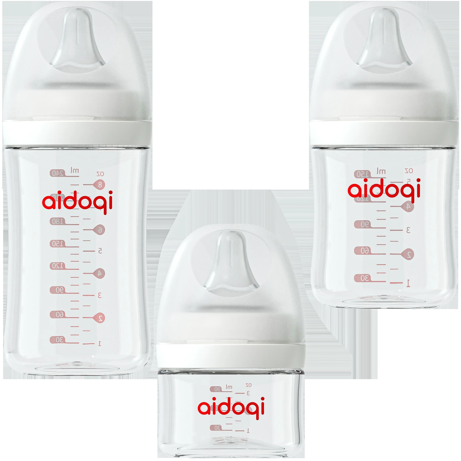 OEM Anti-Colic Glass Baby Feeding Bottle 80ml 160ml 240ml - Image 3
