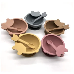 OEM Food-Grade Silicone Baby Divided Feeding Set